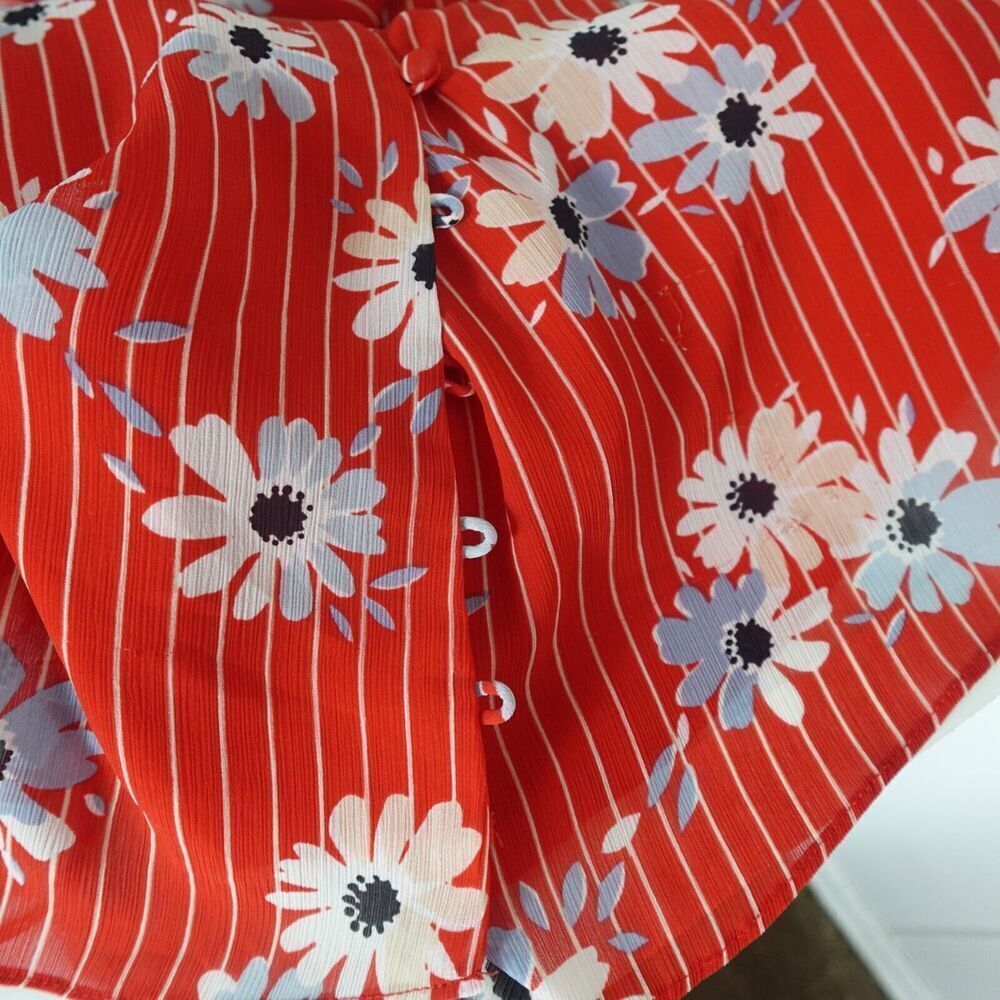 Madewell Womens Dress Button-Wrap in Daisy Society Small - Picture 15 of 15